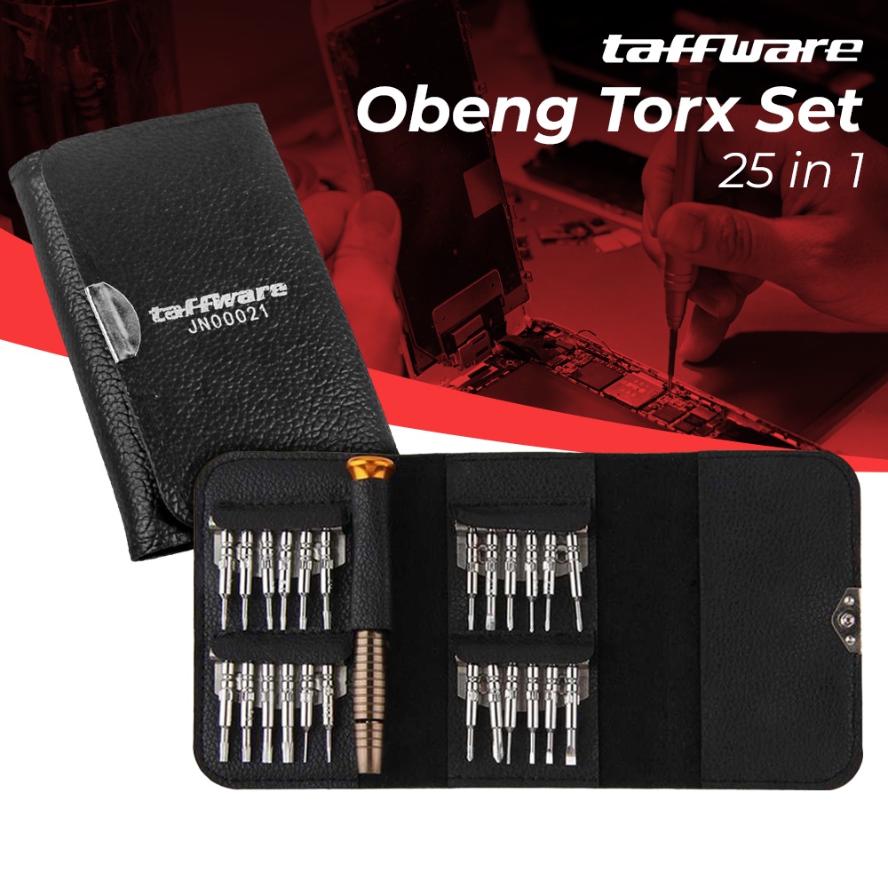 Obeng Reparasi Torx Set 25 in 1 - OMIPFABK Black