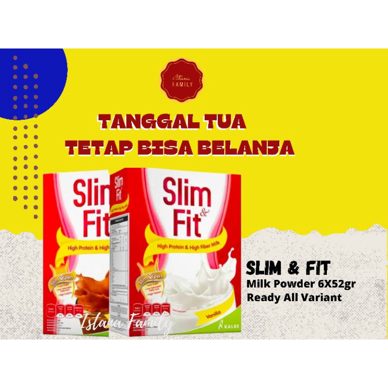 Slim&amp;Fit Milk 52gr isi 6 Sachet