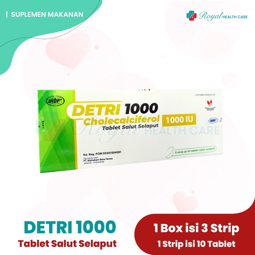 DETRI 1000 STRIP 10 TABLET Memenuhi Kebutuhan Vit D