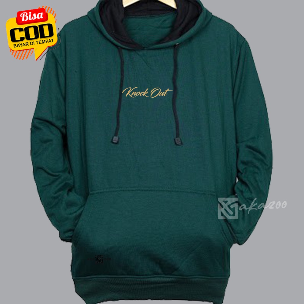 sweater oversize pria hijau knackout hoodie distro original premium japan tokyo  m l xl xxl