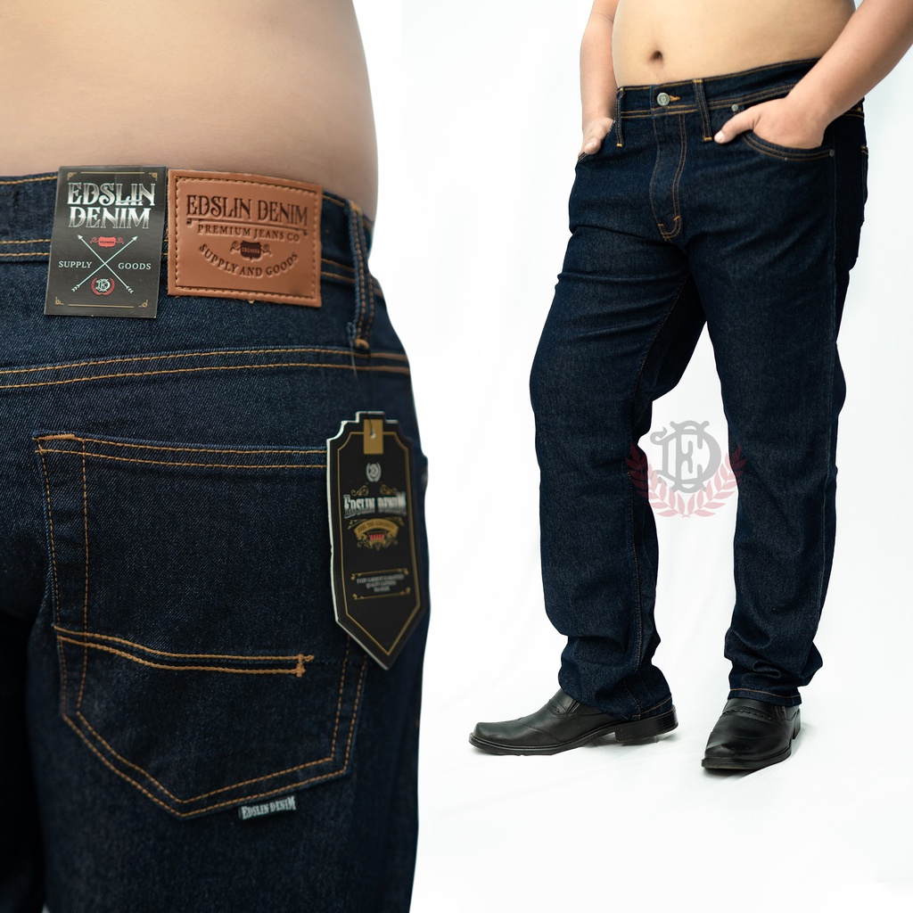 Celana Jeans Pria Stret Slimfit Jeans Jumbo Pria Jeans Skinny Jumbo Celana Panjang Pria Big Size Ukuran 35-46