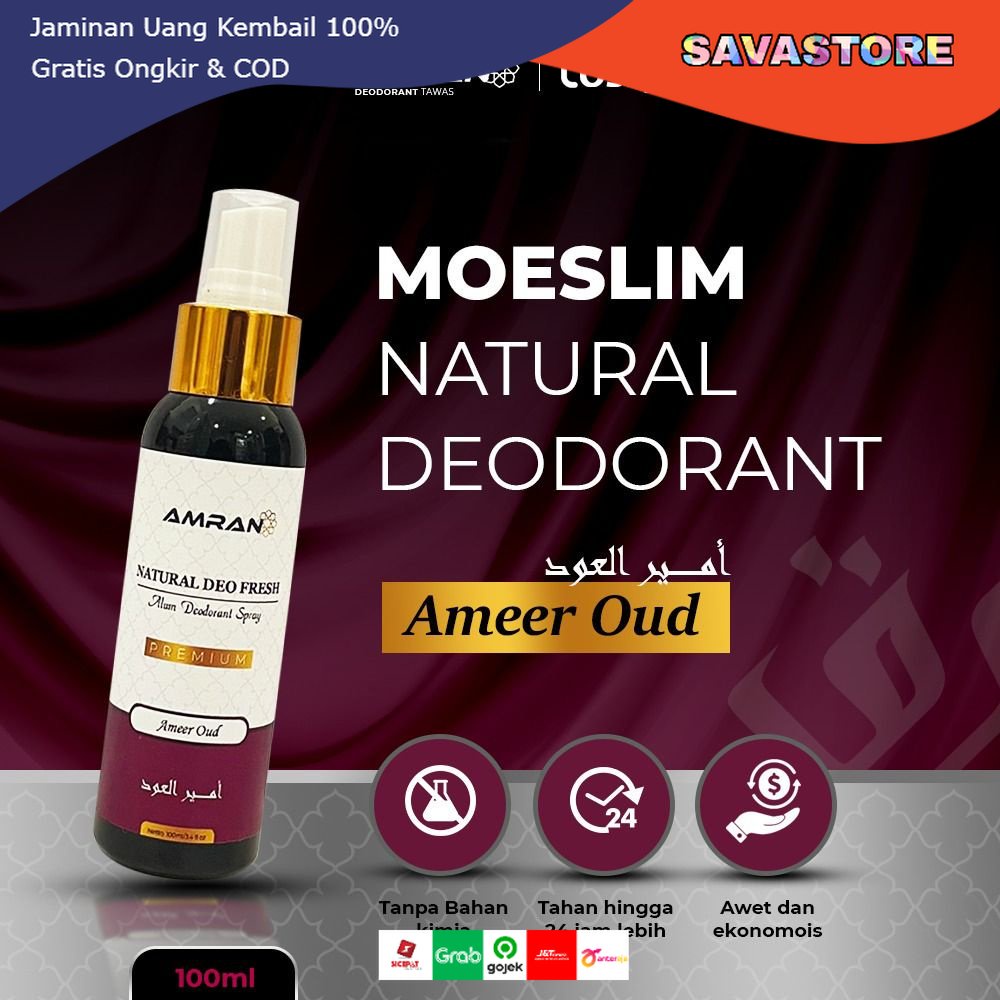 TOSCA Natural Deodorant Spray Khusus Pria 100ml deodorant tawas alami untuk laki - laki