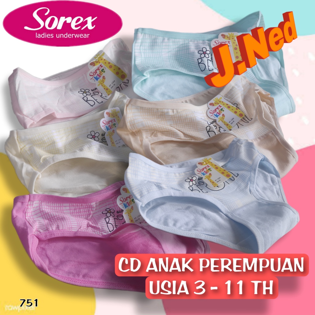 J751 CD ANAK WANITA SOREX CD ANAK PEREMPUAN SOREX CELANA DALAM ANAK