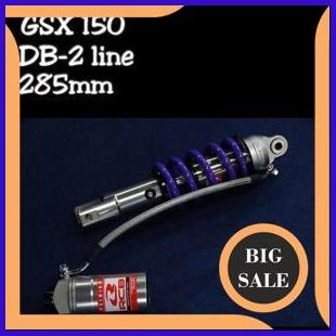 perkakas monoshock susuki GSX 150 rcb DB2line tabung pisah 285mm baru original non Ohlins kitaco day