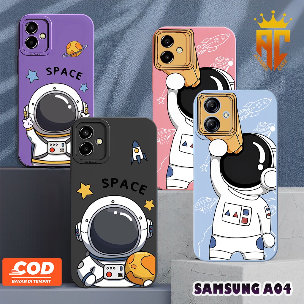 [SM1] Softcase Procamera Samsung A04s/a04e/a04[ready hitam]/a13 5g/a134g/a51 Terbaru Motif Astronot 