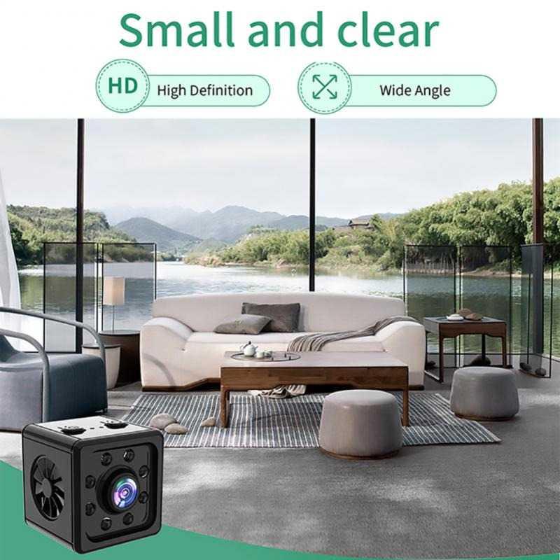 Mini WiFi IP Camera CCTV IR Sensor 1080P - K13 - Black