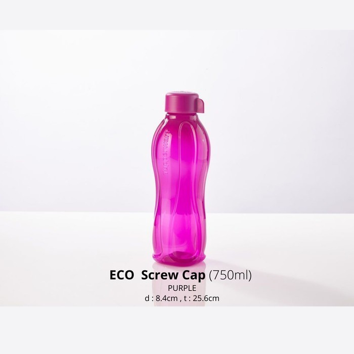 botol minum  [dapat 2 botol] Tupperware botol minum 1liter blackpink tumbler ECO 1L - 750ml Ulir(H2H