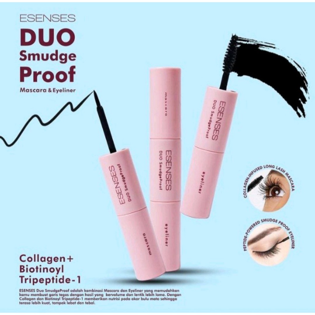 ESENSES DUO SMUDGE MASCARA &amp; EYELINER SMUDGEPROF ESENSES 2IN1 EYELINER