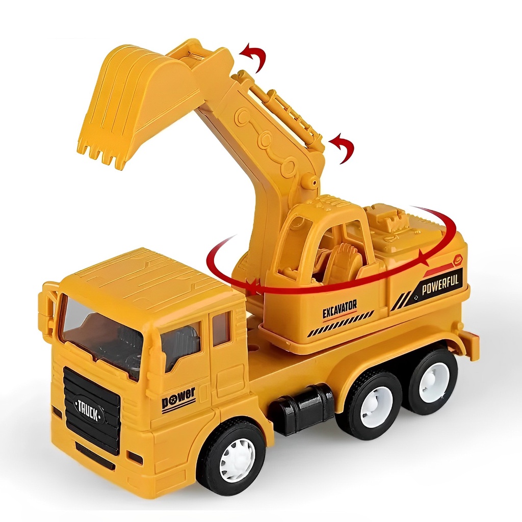 Construction Electric Truck B/O Diecast | Mainan Anak Laki Laki Mobil Mobilan | Kado Ulang Tahun Anak Cowok