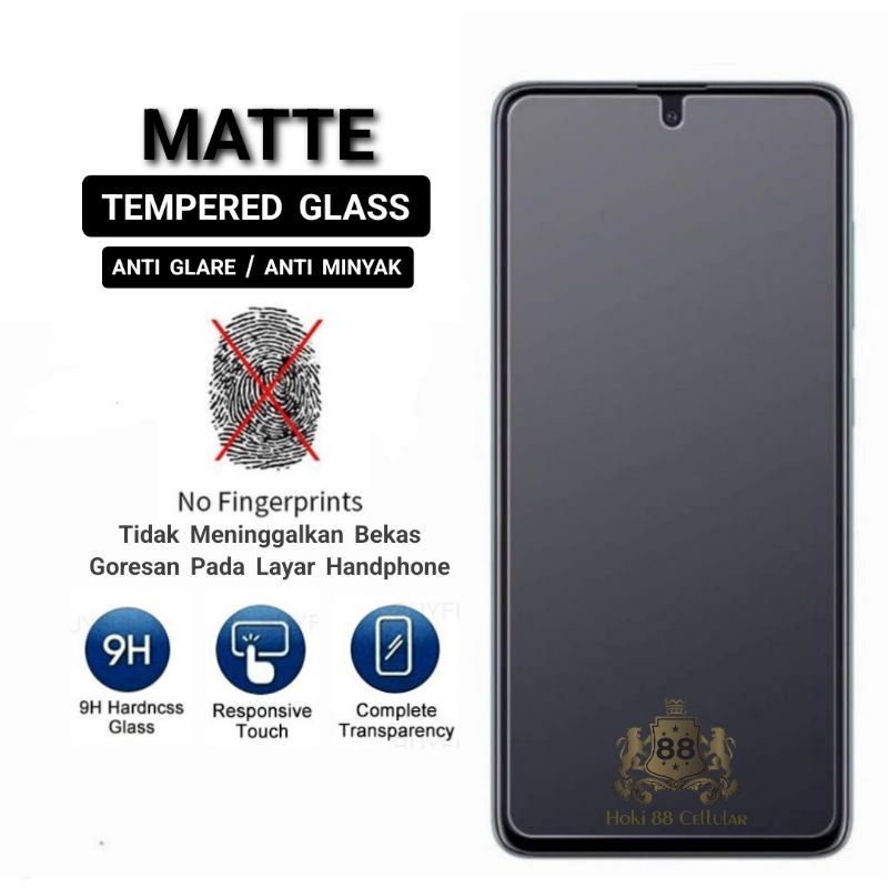 Matte Glass 9H Full Layar Redmi Note 11 4G Note 11 5G Note 11E Note 11S Note 11T 5G Note 11 Pro Note 11 Pro 5G Note 11 Pro+ Tempered Glass Anti  Minyak Anti Gores Full Layar