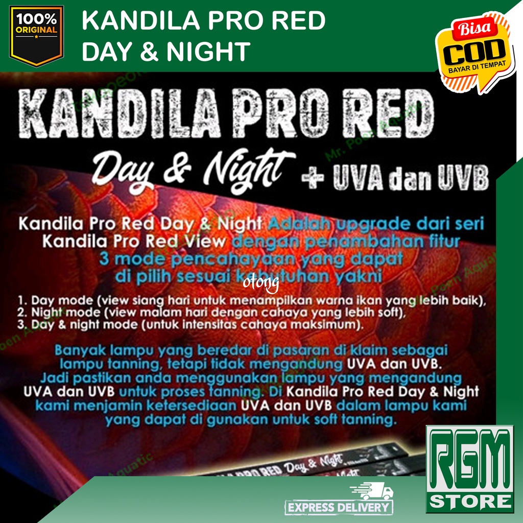 KANDILA PRO RED DAY AND NIGHT TANNING UVA UVB LAMPU AQUARIUM ARWANA