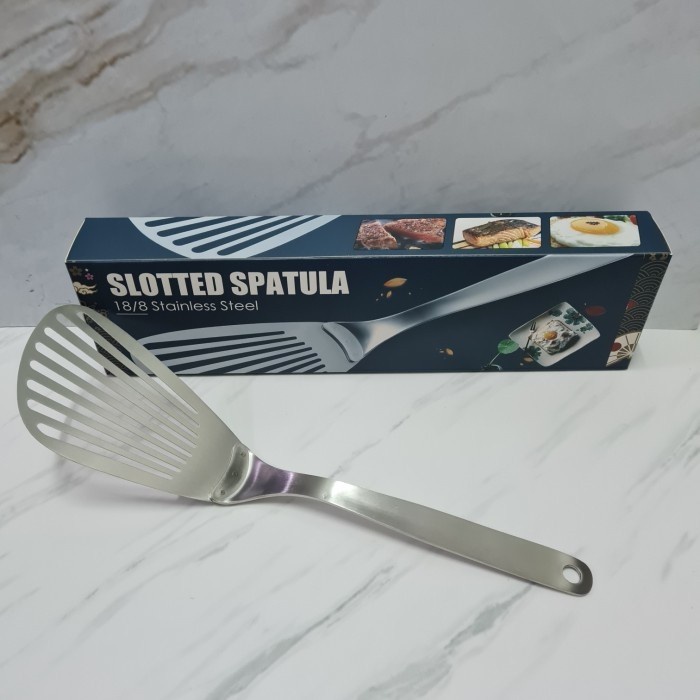 Sutil Stainless 304 Slotted Fish Turner Spatula / Flipper / Sodet Bolong