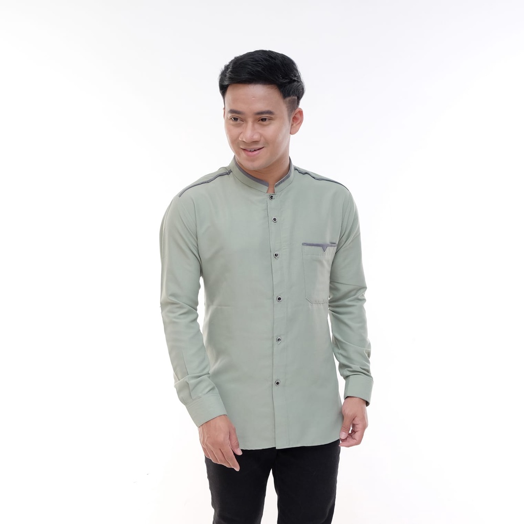 Baju koko dewasa terbaru warna sage green Matt catton