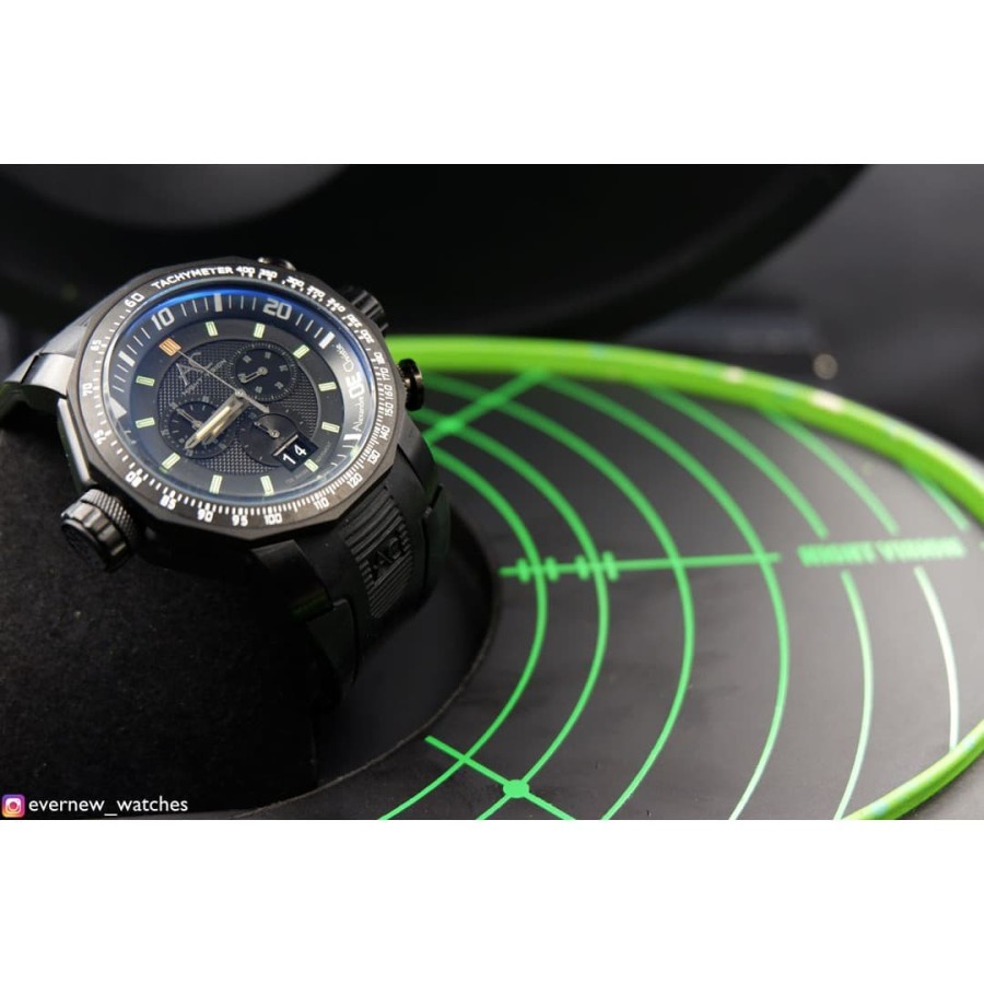 Jam tangan Alexandre Christie 6168 Man Pria NMC BLACK (rubber) Murah Original