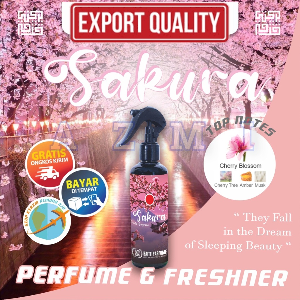 Freshner Pengharum Ruangan Baitti Parfume 250 ml Aroma Sakura Non Alkohol Termurah