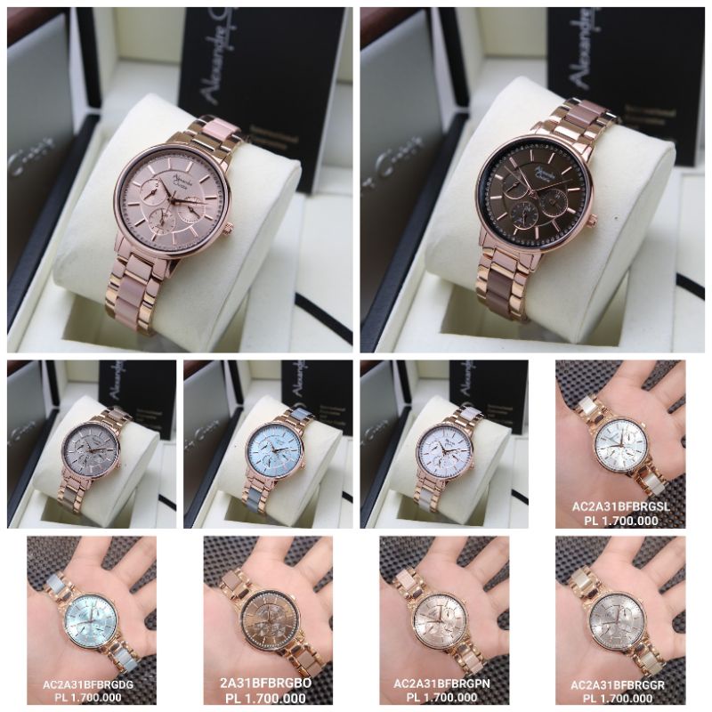 Jam Tangan Wanita Alexandre Christie ceramic AC 2A31 | AC2A31 keramik Terbaru original