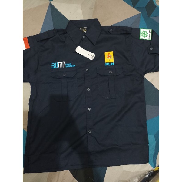BAJU PLN/BAJU BUMN PLN/KEMEJA BUMN PLN/SERAGAM PLN/KEMEJA CUSTOM BORDIR
