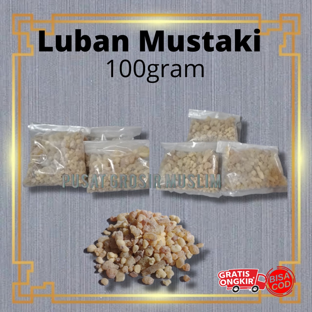 (ALL 2) Luban Mustaki / Menyan Arab / Dupa Bukhur Kemenyan Repack 100gr 250gr