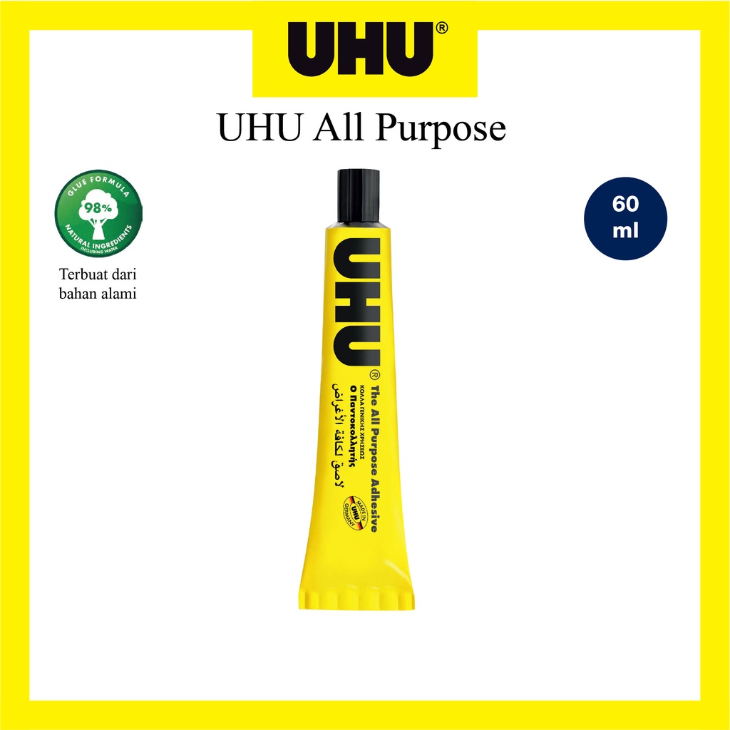 

UHU - All Purpose 60ml / Lem cair / Lem kertas (pcs)