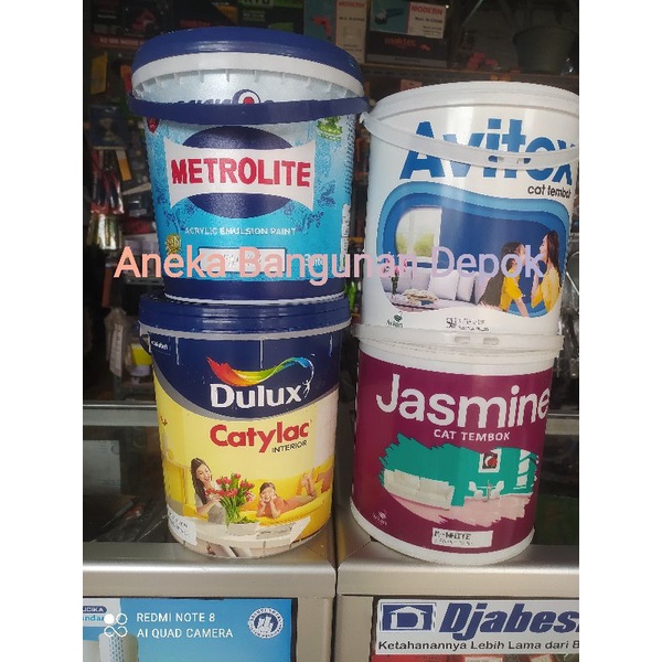 Cat Tembok warna Putih Galon Vinilex - Avitex  - Metrolite - Jasmine - Tulip