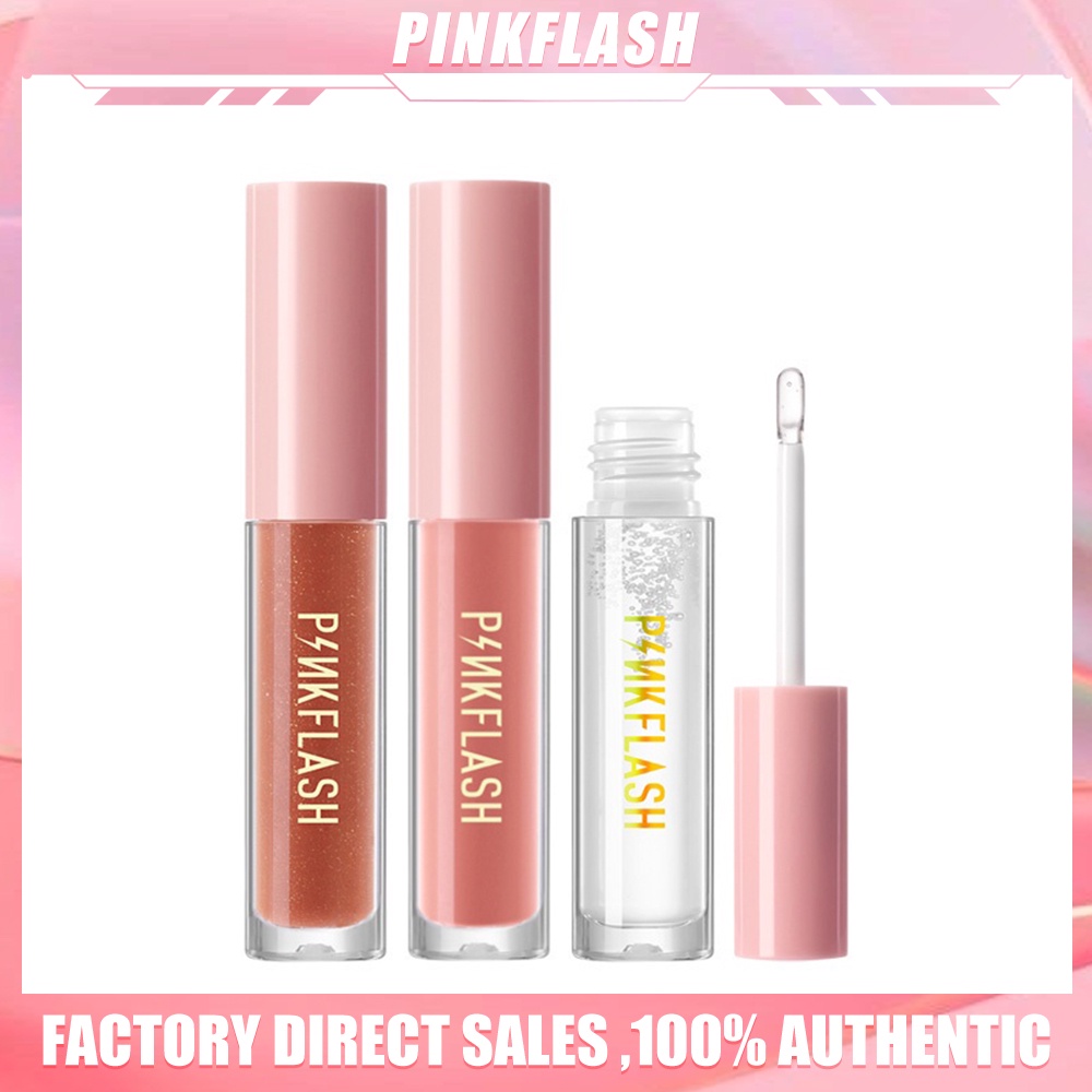 PINKFLASH OhMyPinkflash OhMyGloss High Shine Lip Gloss Lipstik Lasting Glossy Perawatan Bibir Pelembab Make Up Alat