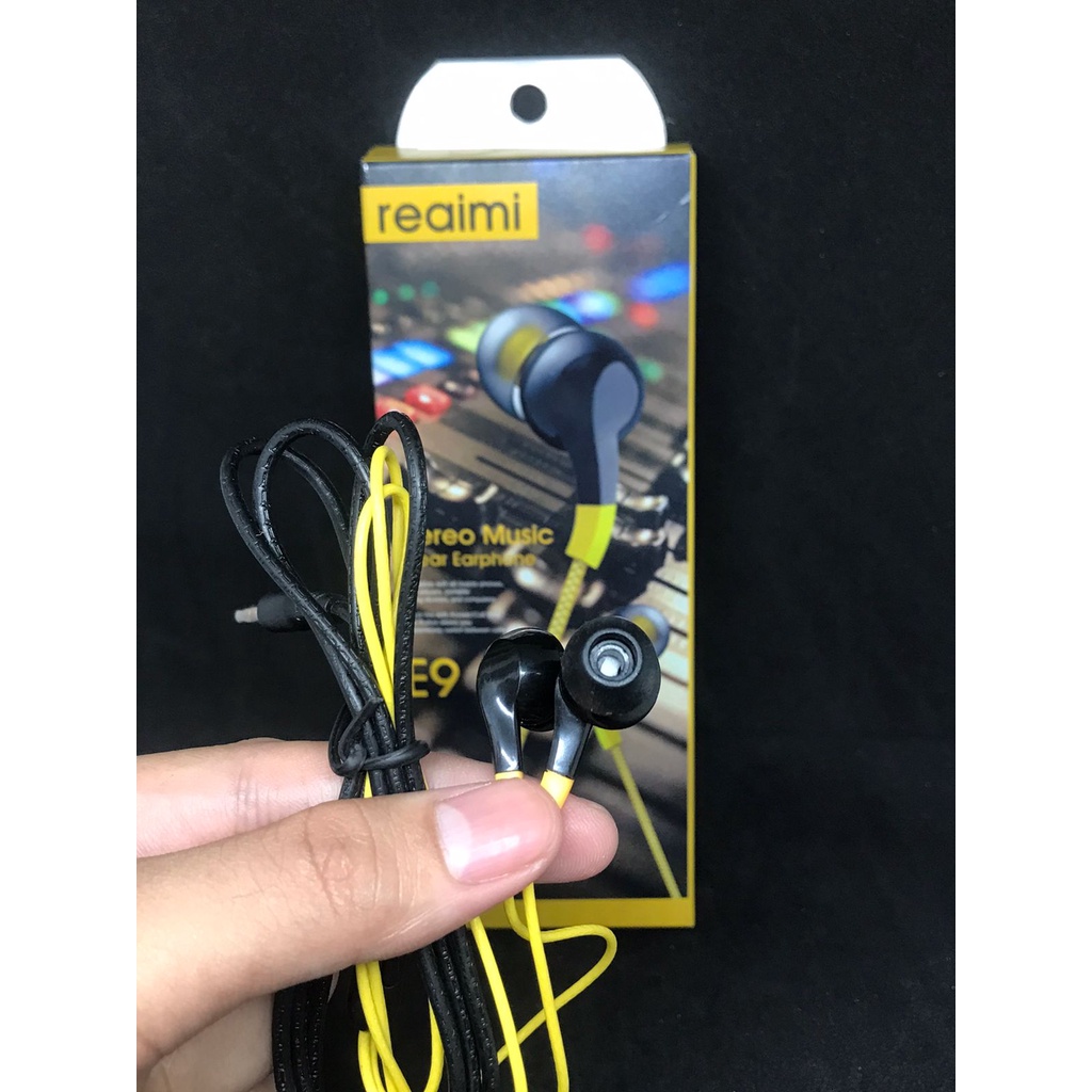 PROMO TERMURAH HEADSET REALME E9 STEREO EXTRABASS SUARA MIC JERNIH NYAMAN DIPAKAI UNTUK SEMUA HP