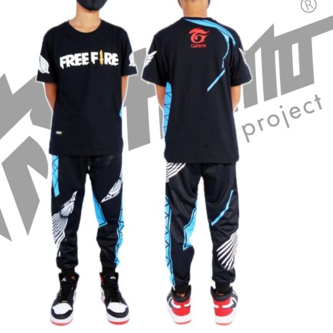 ➧ Celana ff dan Baju Kaos ff Anak Calca Angelica Gaming Kamoproject ♖