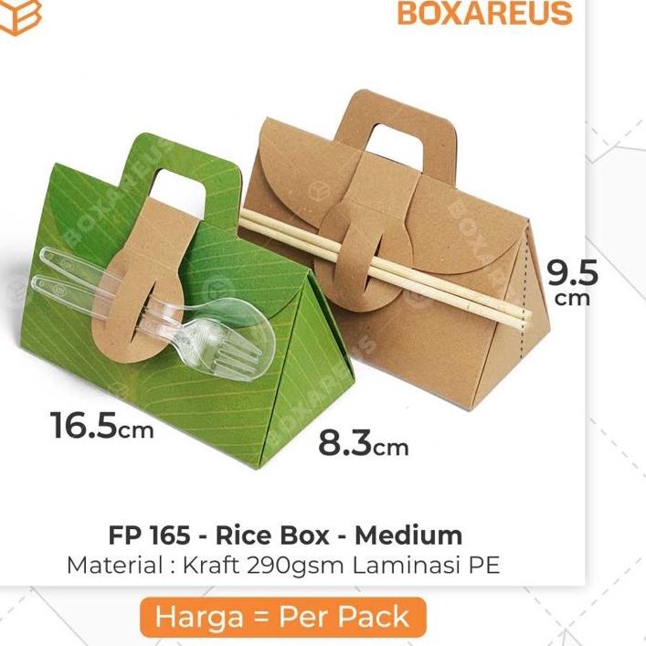 ✧ Bungkus Nasi Rice Pack Lunch Box Kertas Kemasan Makanan | FP 165 ♣
