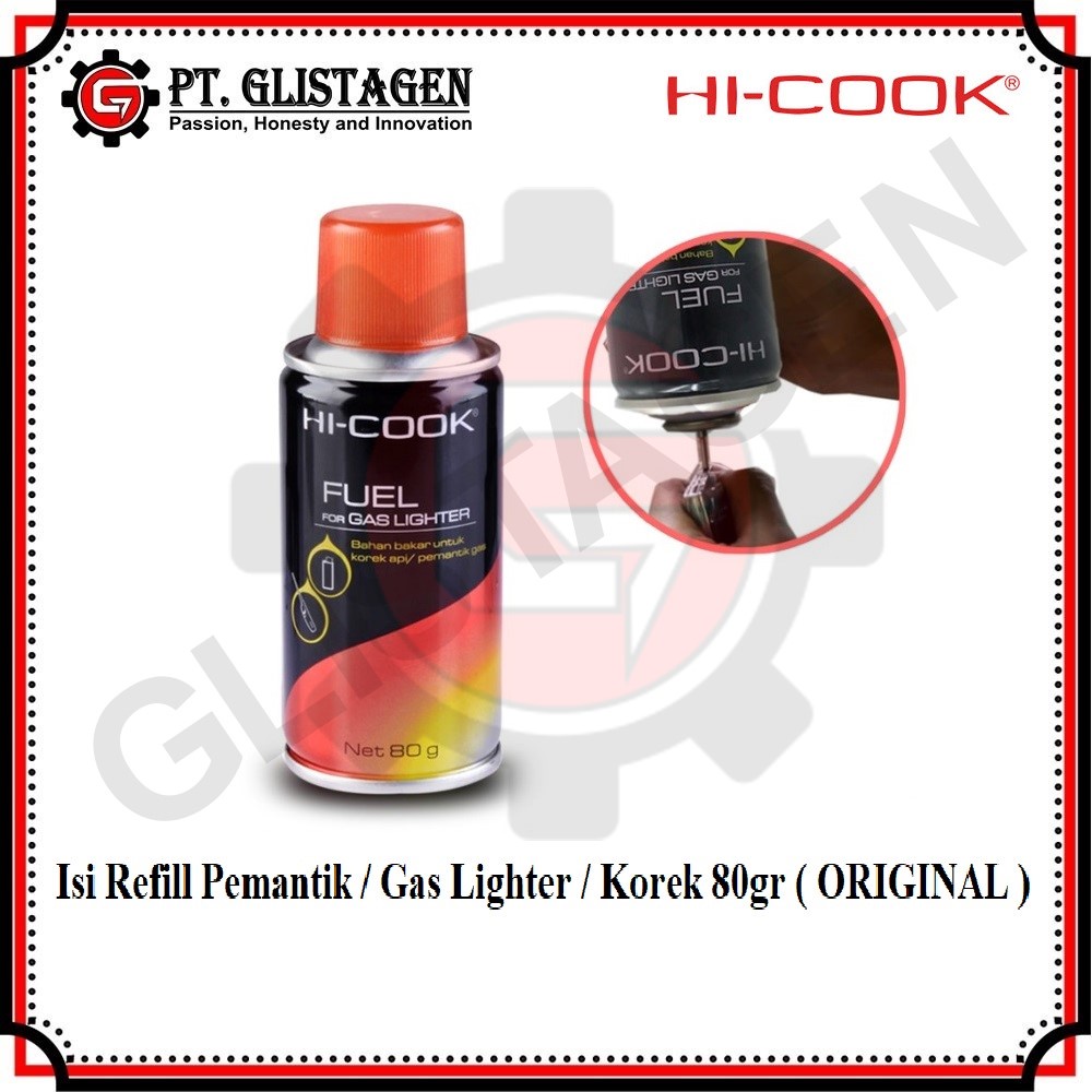 HI-COOK Gas Pemantik 80 gram / Kaleng Gas Isi Ulang Gas Pemantik 80gr