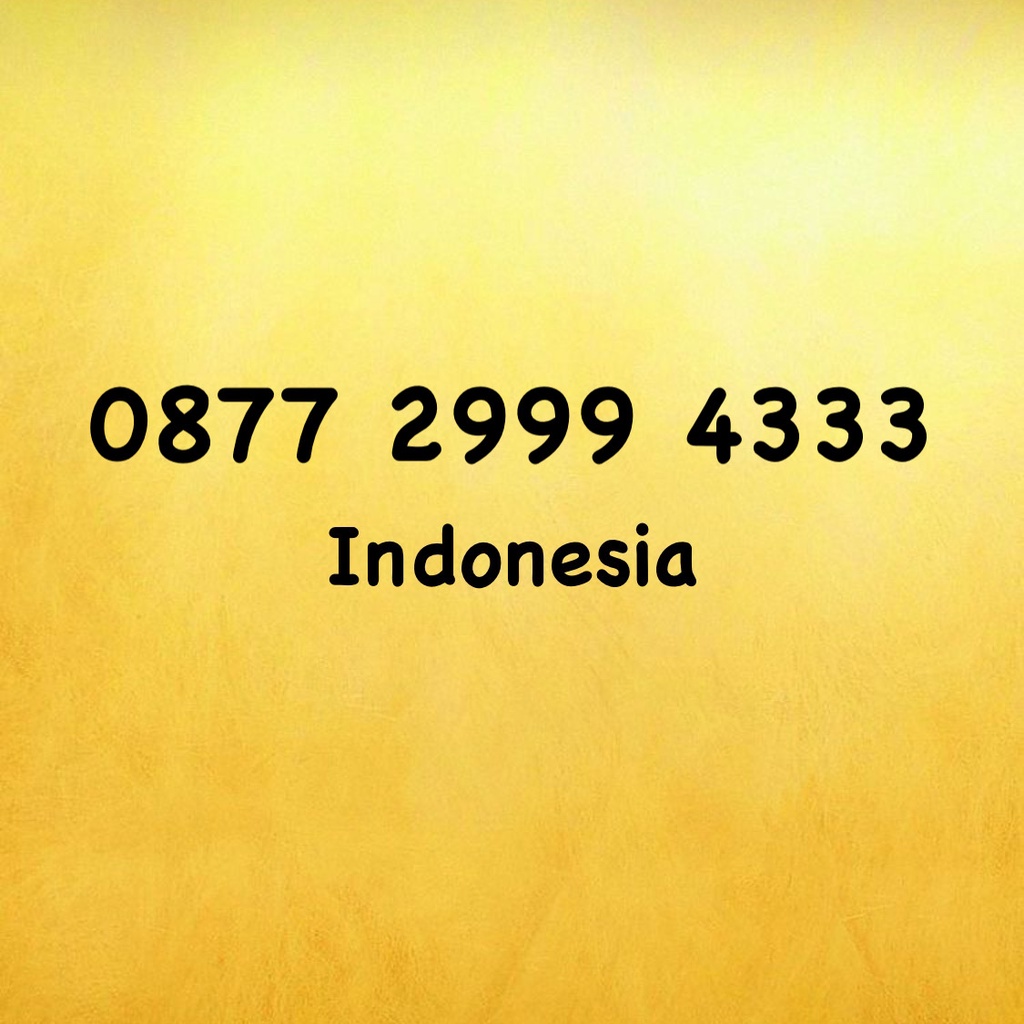 Nomor Cantik XL Bebas Triple A - 333 - 999 - 0877 2999 4333