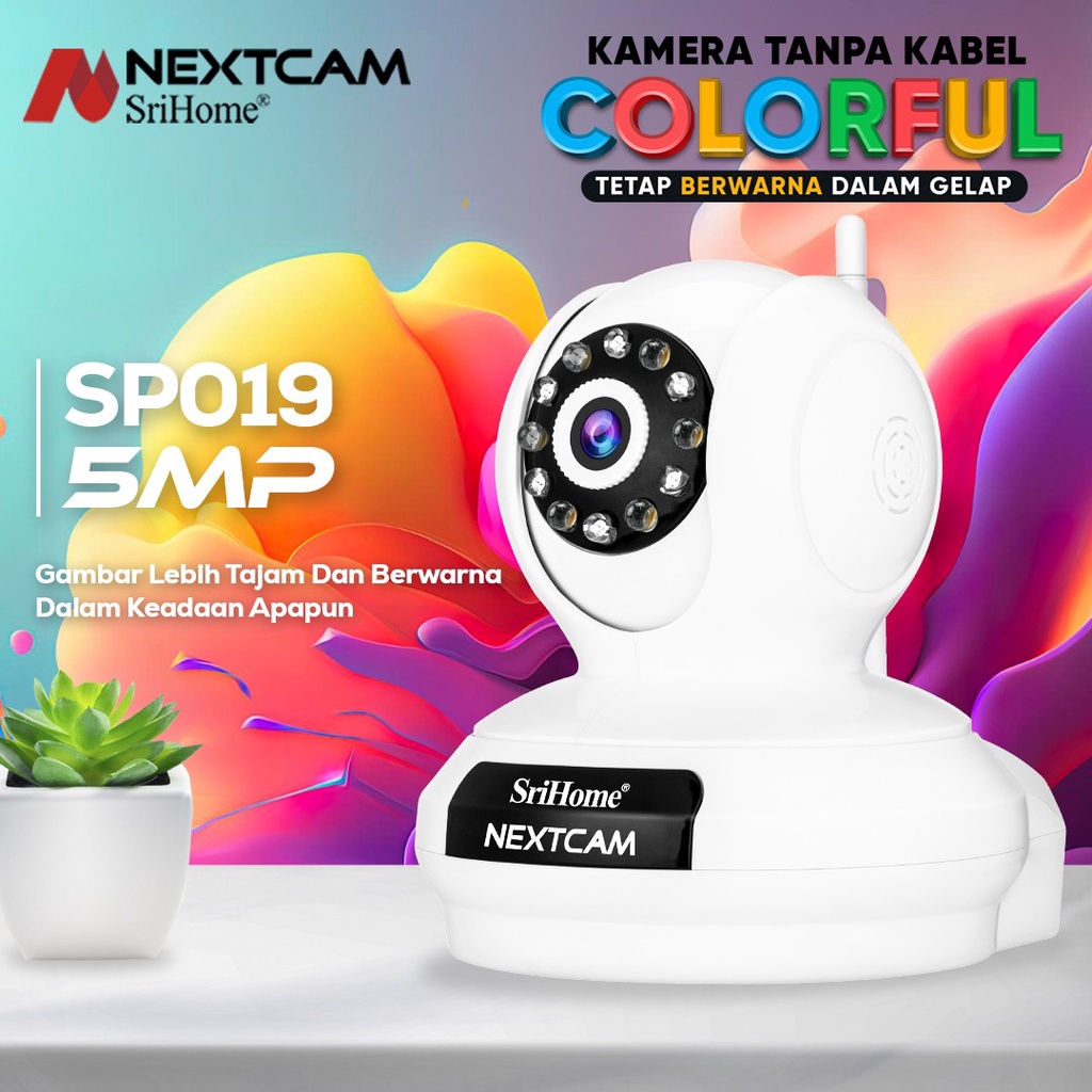 kamera ipcam 5mp nextcam sp019 plus micro sd card 32gb dapat menyimpan 7hari rekaman auto