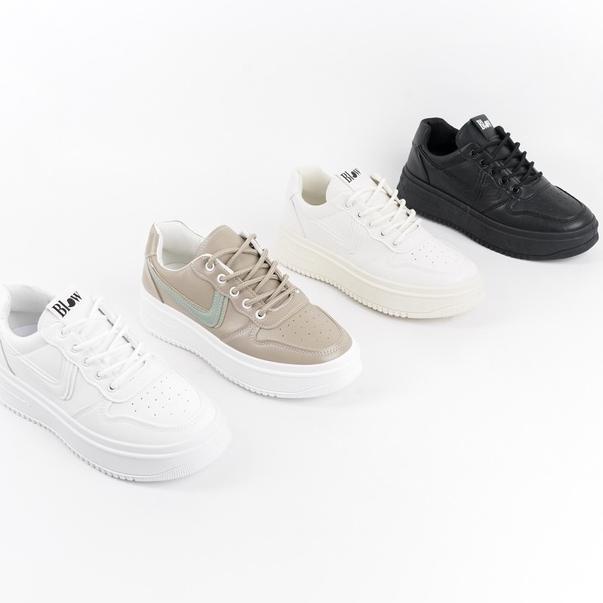 STOK TERBATAS Blow Faye Sepatu Sneakers Wanita Sport Shoes White Sepatu Sekolah BLJIS 0007
