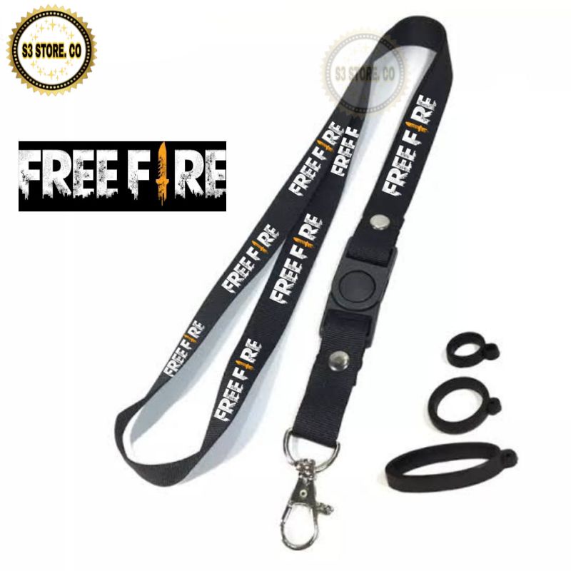 TALI LANYARD FREE FIRE /FREEFIRE GAME GANTUNGAN ID CARD/ GANTUNGAN KUNCI/GANTUNGAN HP Best seller CO