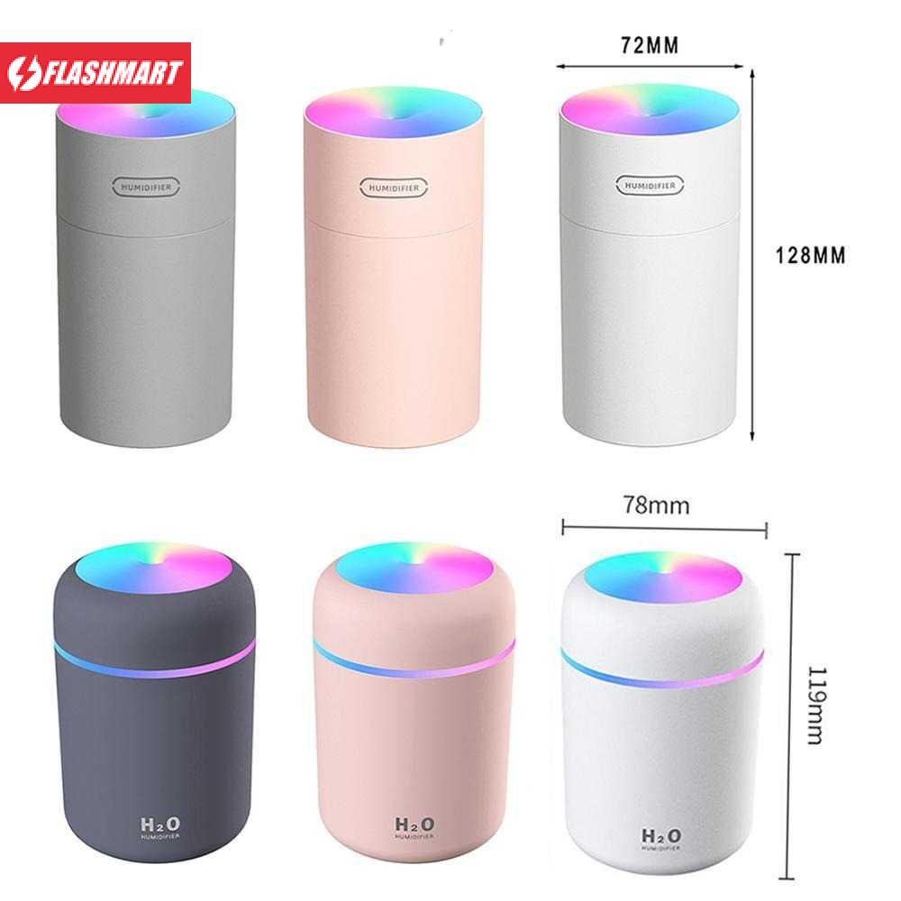 Flashmart Air Humidifier Mobil Aromatherapy Oil Diffuser LED Light 270ml - DQ108