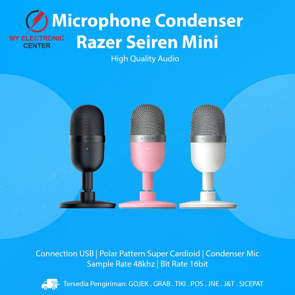 Microphone Condenser Razer Seiren Mini Mic Mikrofon USB Komputer PC Laptop
