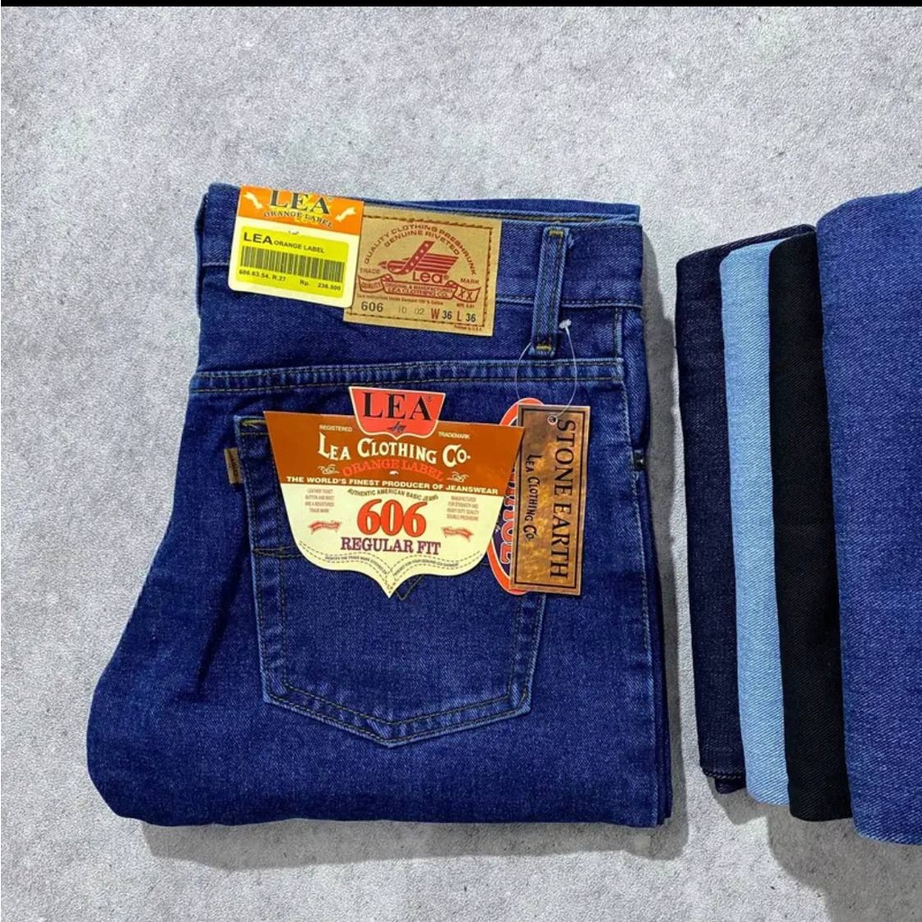Celana Jeans Pria Standar Celana Lea 606 Original - Celana Jeans Murah - Celana Jeans Lea Standart - Bisa COD
