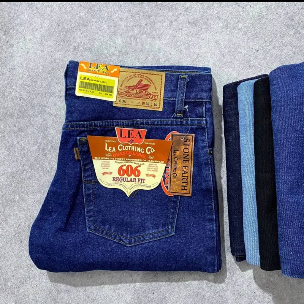 Celana Jeans Pria Standar Celana Lea 606 Original - Celana Jeans Murah - Celana Jeans Lea Standart -