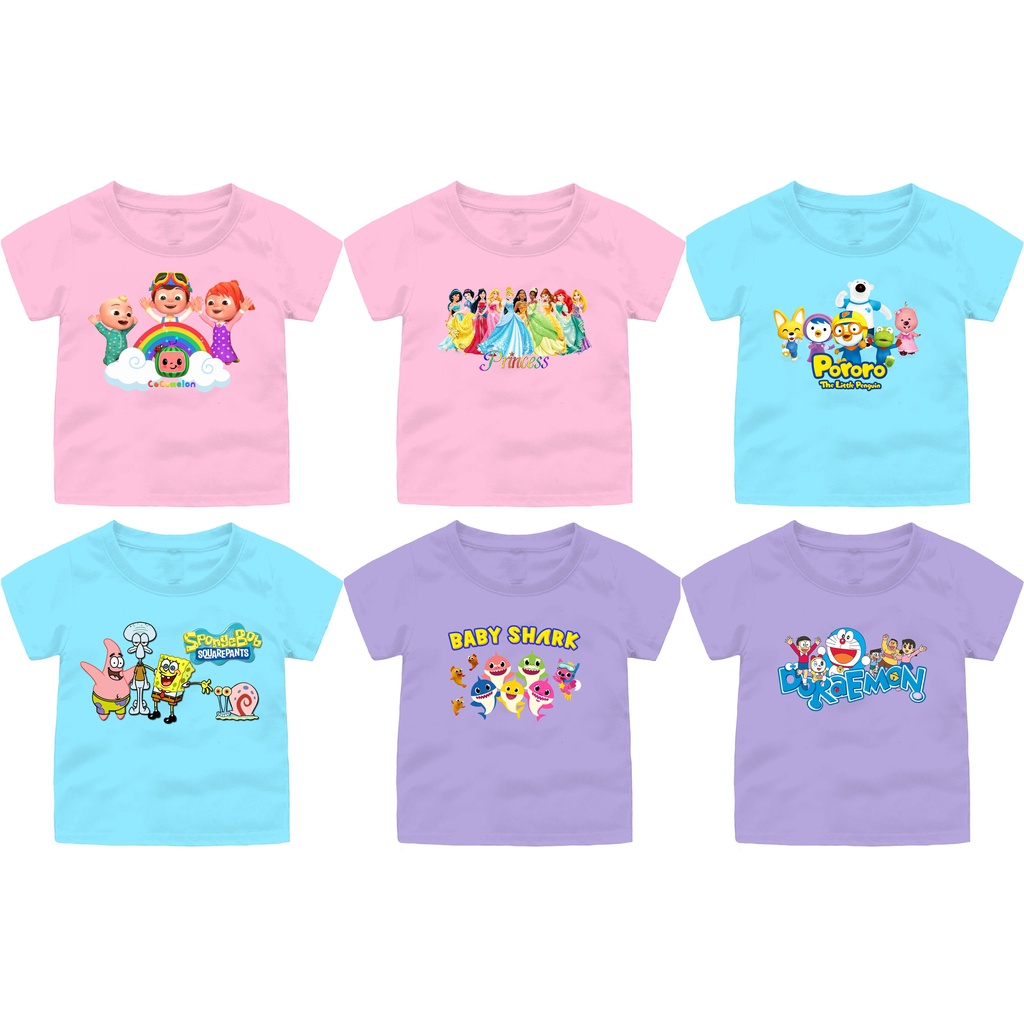 KAOS ANAK PEREMPUAN MOTIF  FILM KARTUN