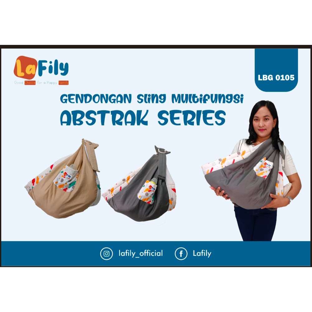 Lafily Gendongan Samping / Sling Multifungsi Bayi Abstrak Series