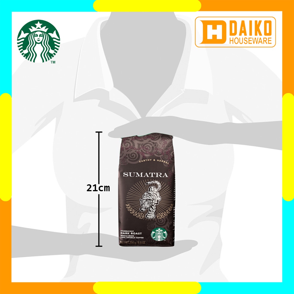 Kopi Starbucks Whole Bean Sumatra Dark Roast Coffee Sachet Bag 250 gr
