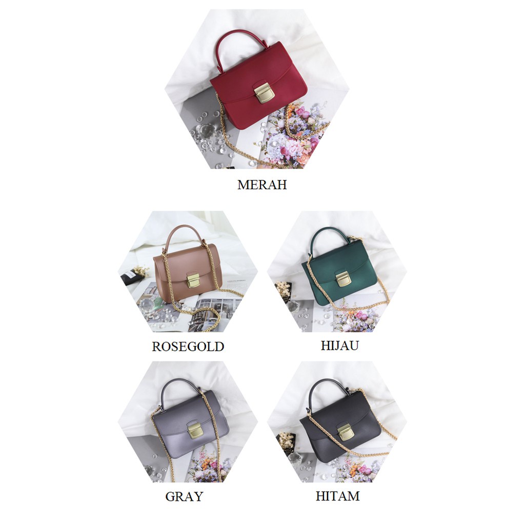 FYG-1091 TAS SELEMPANG FASHION WANITA TAS  TAS IMPORT TAS JELLY FROSTED TAS MURAH