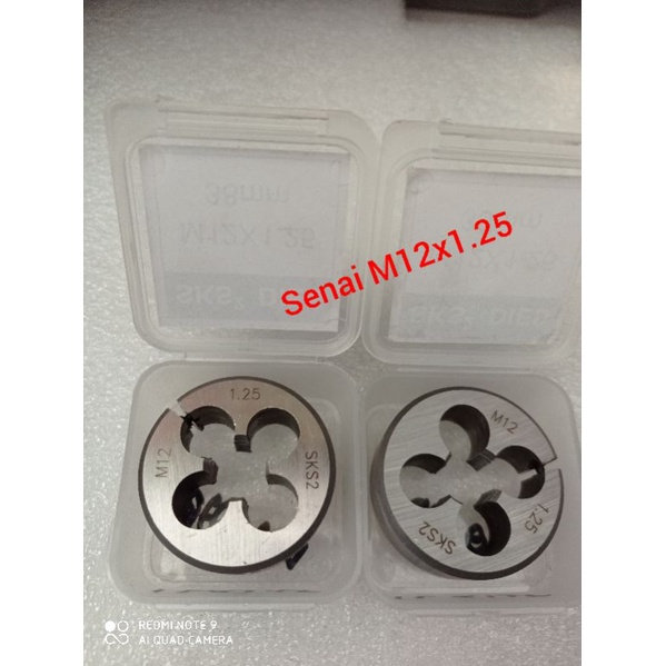 senai m12x1.25/round dies/alat tap drat luar baut14