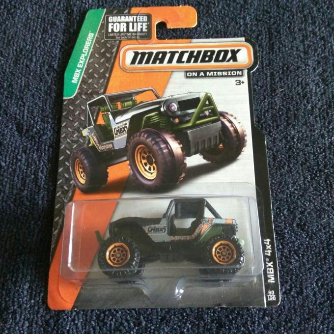 MATCHBOX MBX 4X4. MBX EXPLORERS CARD SERIES. WARNA BODY HITAM DOFF.