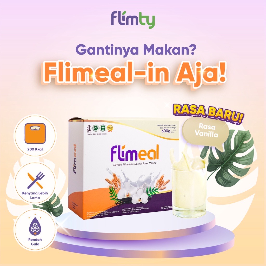

(SALE) Flimeal Vanilla RASA BARU (Meal Replacement) 1 box isi 12 Sachet flimeal 3 rasa flimil