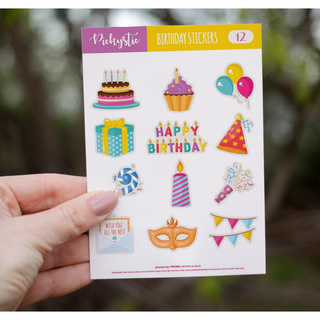 

Pickystic stiker ( 12 birthday) sticker ulang tahun