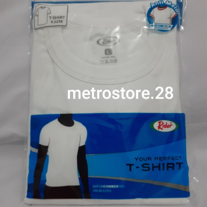 Terlaris Oblong Rider Putih/Kaos Rider/Kaos Polos/Pakaian Dalam Pria