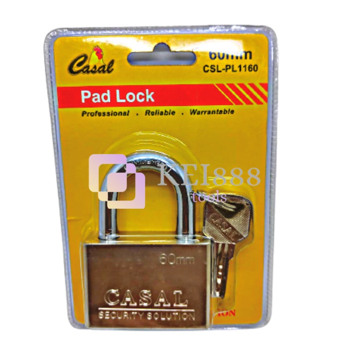 gembok pendek 60mm casal - gembok pagar pendek putih