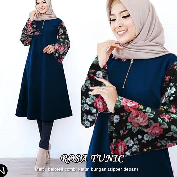 TERLARIS MM 67150-70145-73151-7666 ROSA TUNIC,Baju Tunic Wanita,Pakaian Baju Tunic Fashion Wanita Te