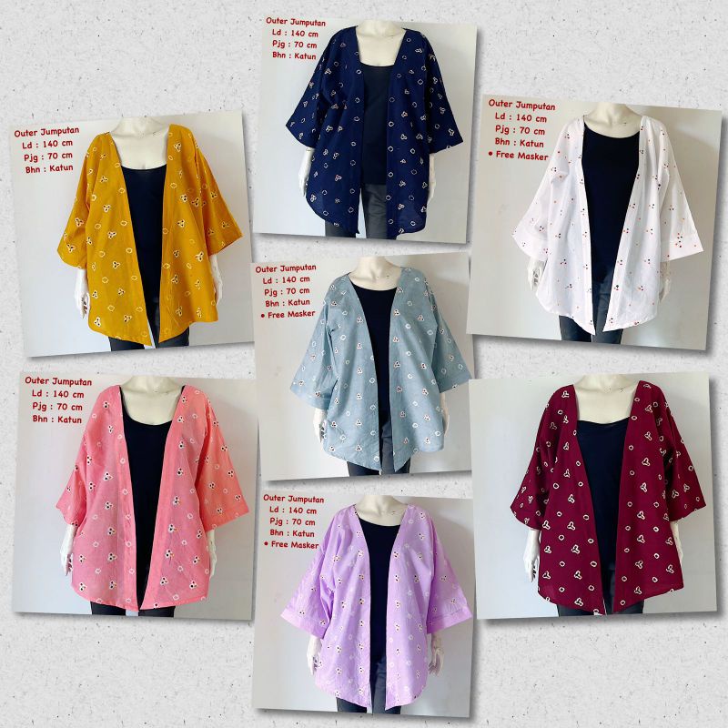 OUTER JUMPUTAN ORI HANDMADE | OUTER BATIK | KIMONO OUTER | OUTER JUMPUTAN