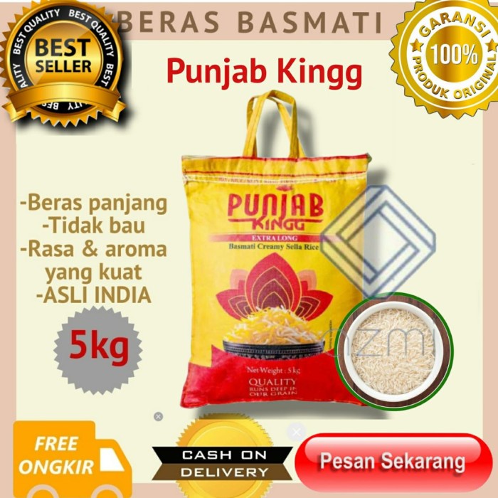 

Beras Basmati 5kg Premium Daawat, Abu Kass, White Pearl Original 5 kg